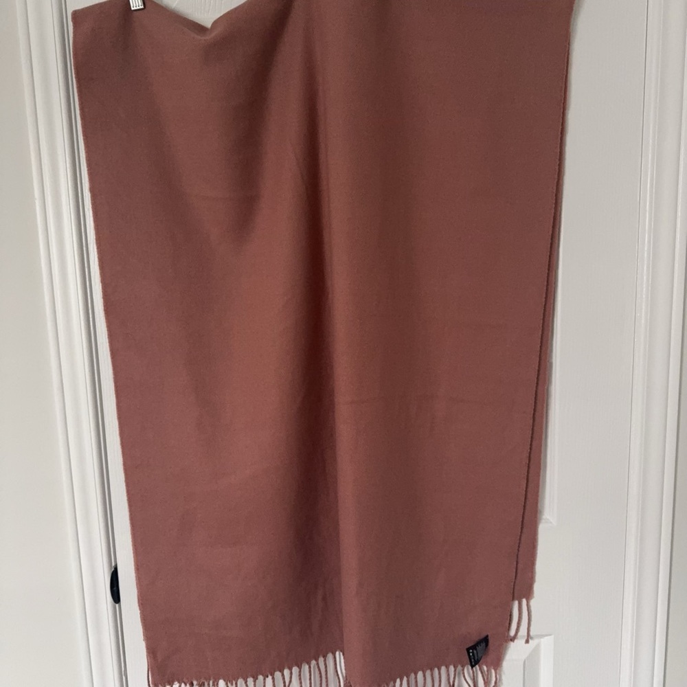 NWNT Light Pink Fringed Scarf